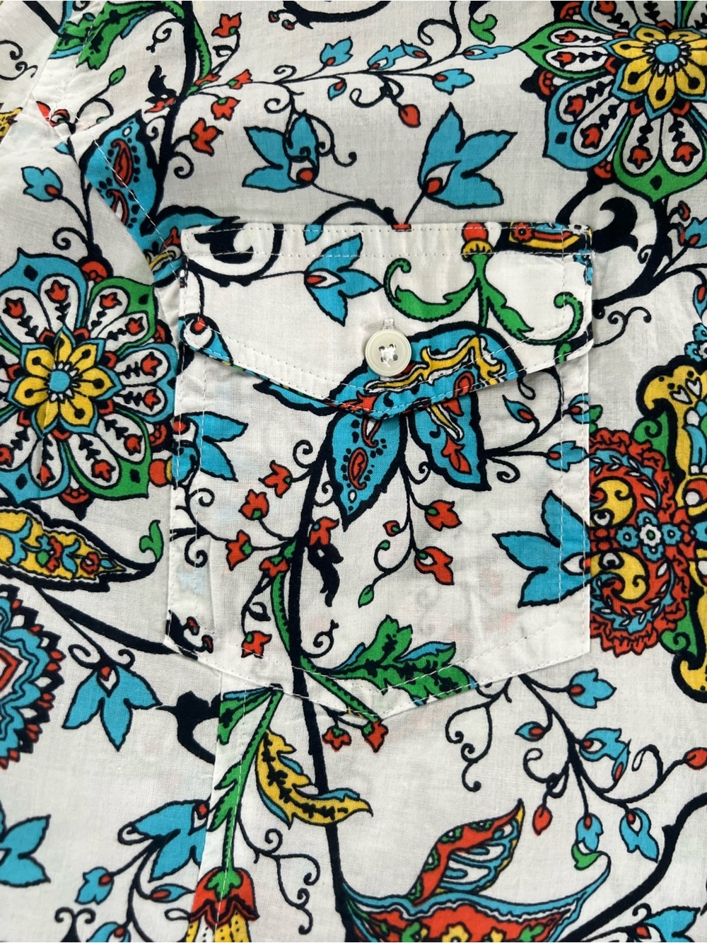 Jones New York White Floral Button-Up Shirt Size L - Picture 4 of 8